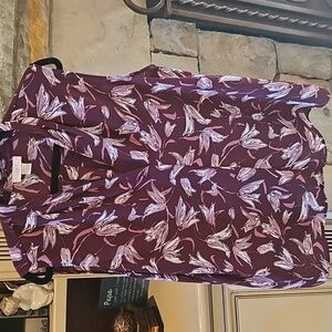 LOFT Sleeveless printed floral patterned blouse size XL